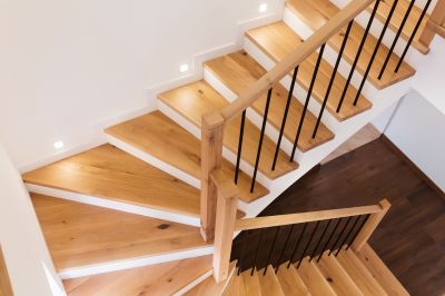 Wood Stairs with Elegant Finish